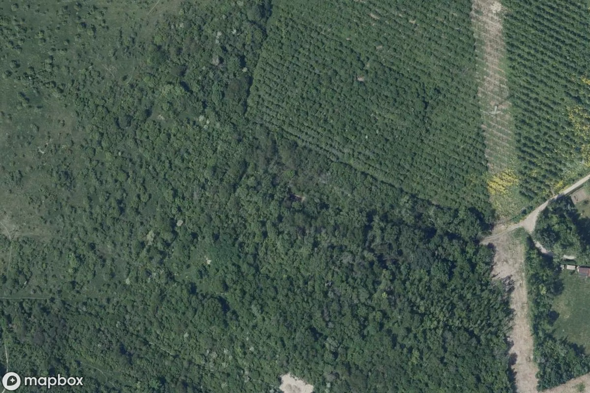 Vista aérea por satélite de U-Verlagerung, un Instalación militar abandonado en Litoměřice, Chequia