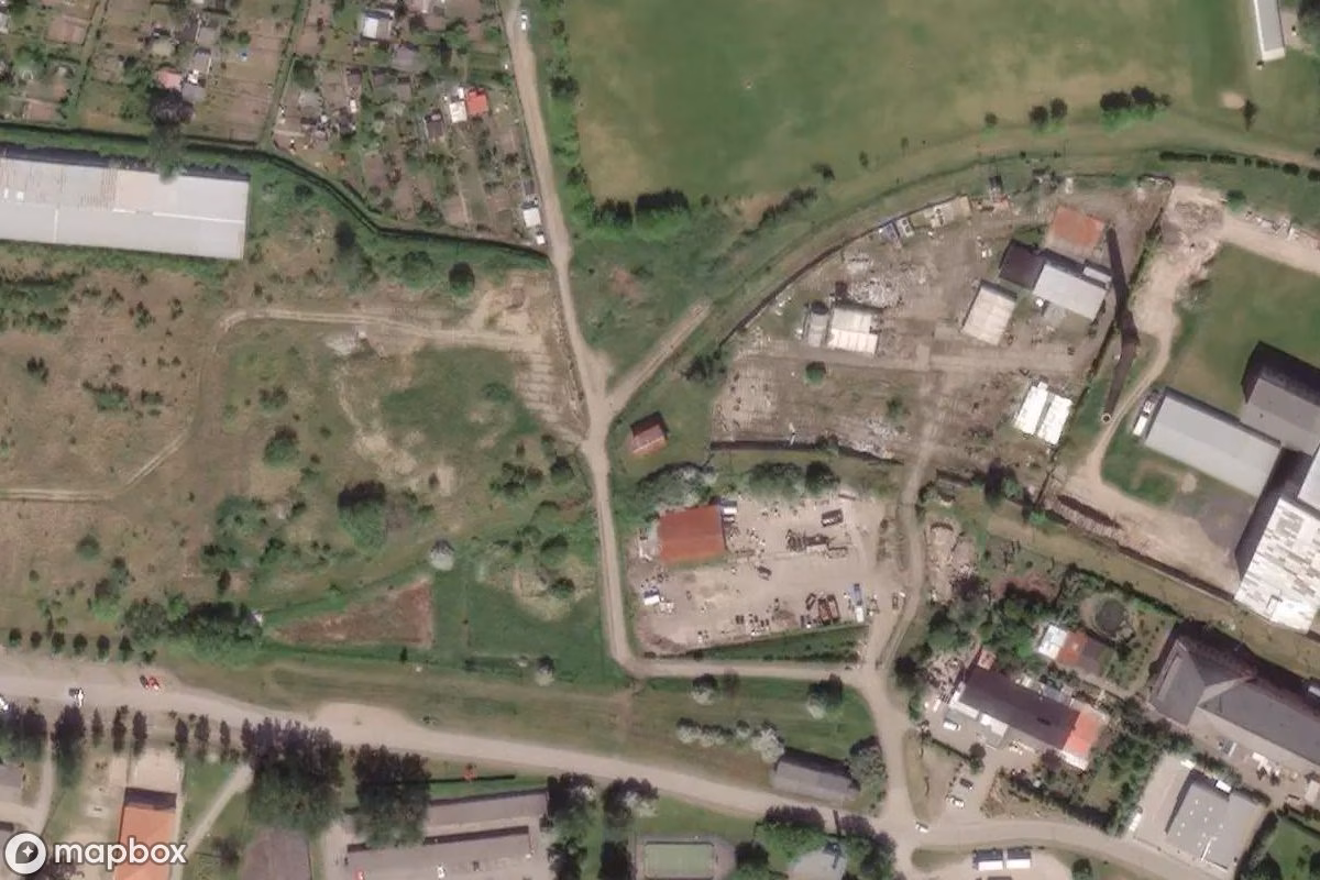 Műholdas légi felvétel Lokschuppen helyszínről, egy elhagyatott  itt: Tessin, Németország