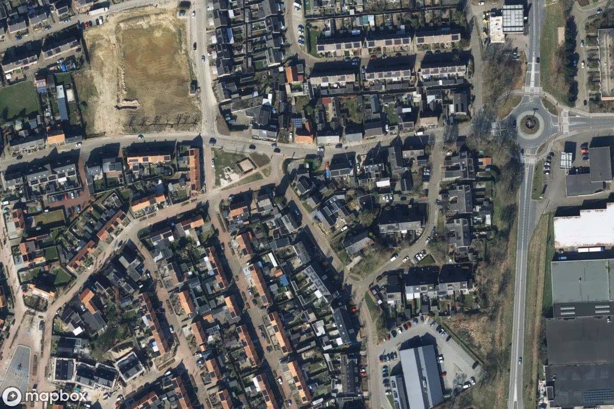 Satellittbilde fra luften av Lost Place, et forlatt  i 's-Heerenberg, Nederland
