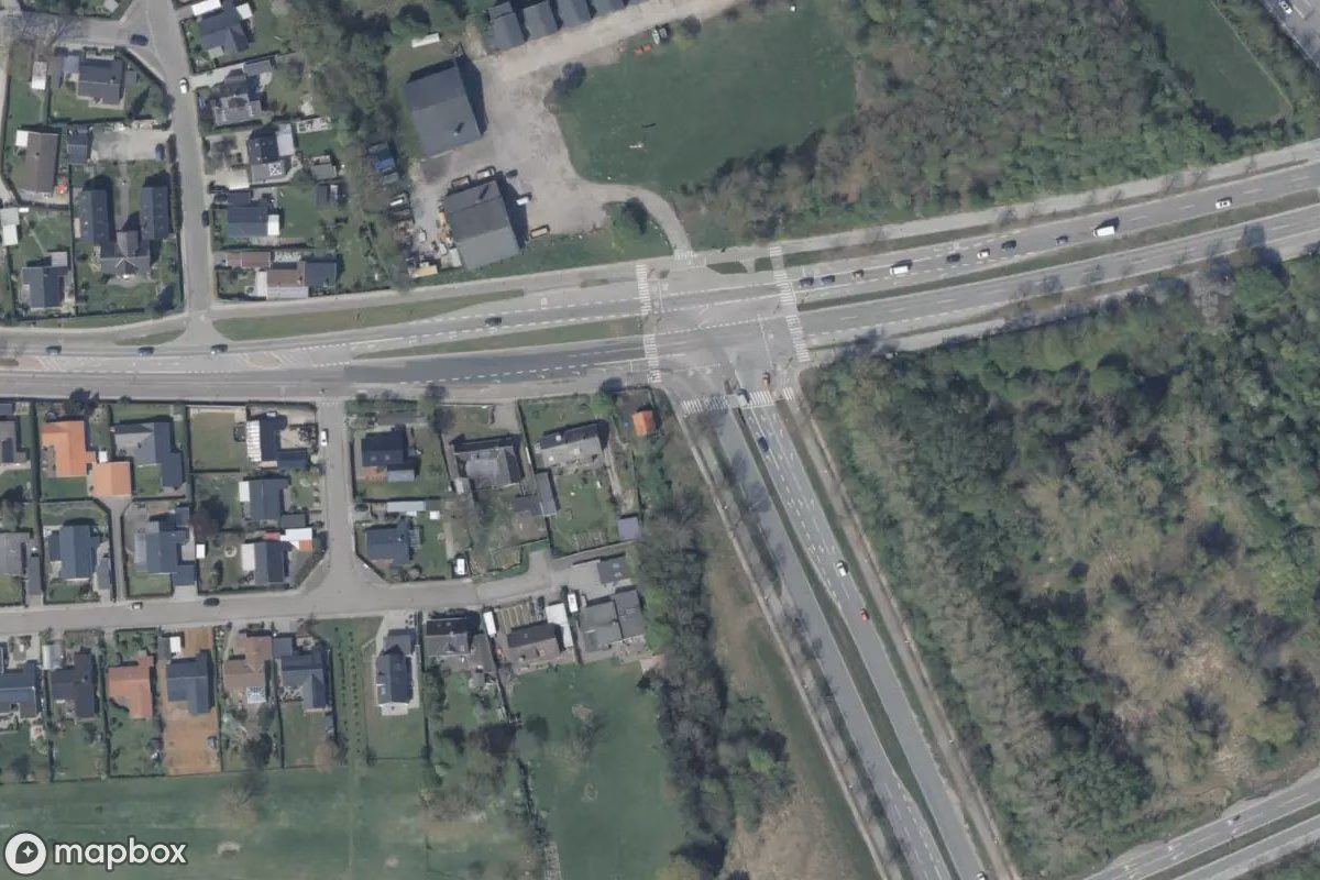 Aerial satellite view of Haus, an abandoned  in Hvidovre Municipality, Denmark