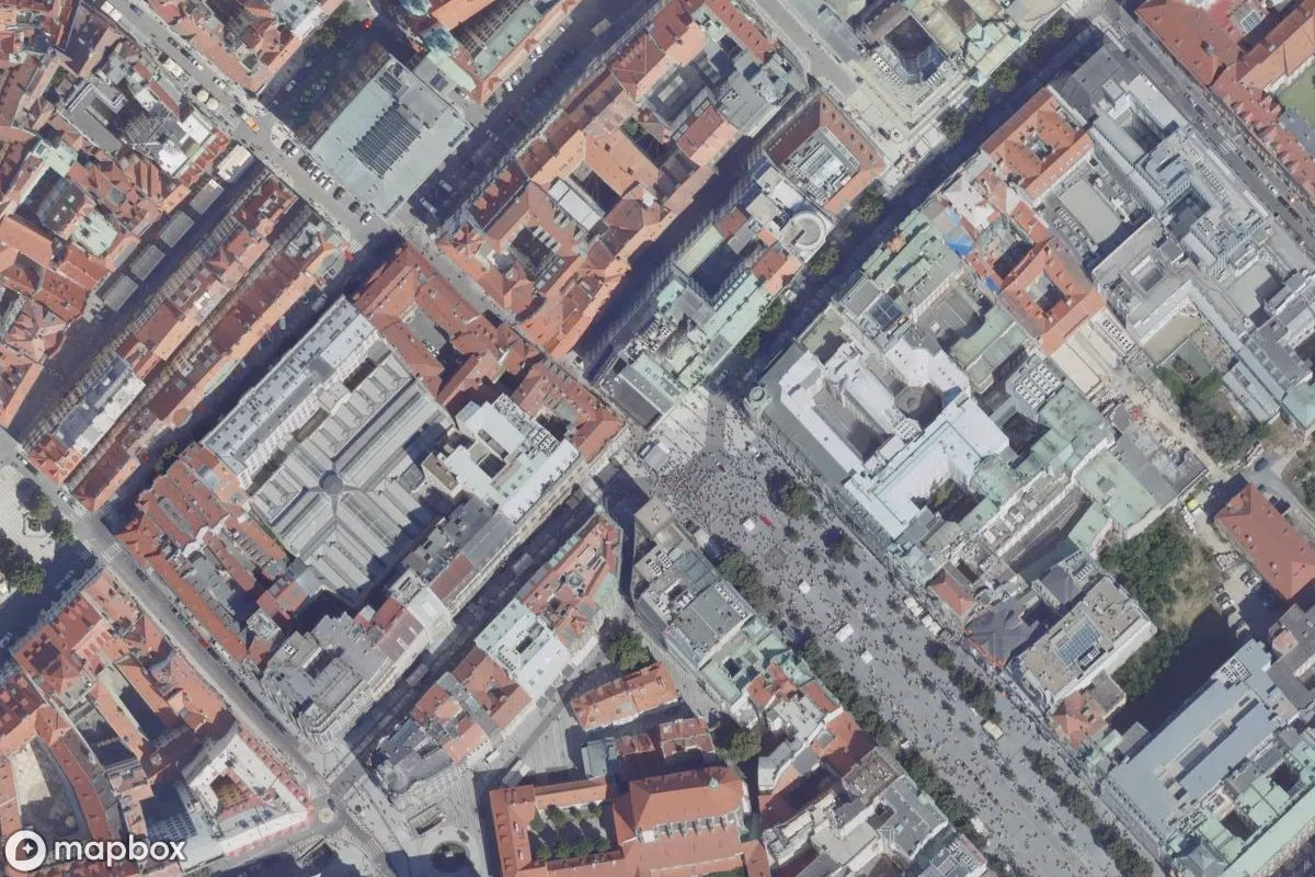Aerial satellite view of U-Bahn Prag, an abandoned  in Prague, Czechia