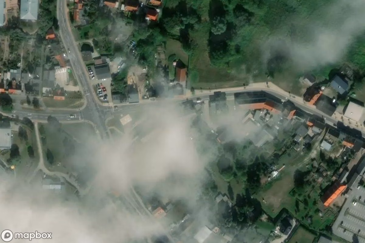 Műholdas légi felvétel Haus helyszínről, egy elhagyatott  itt: Wolgast, Németország