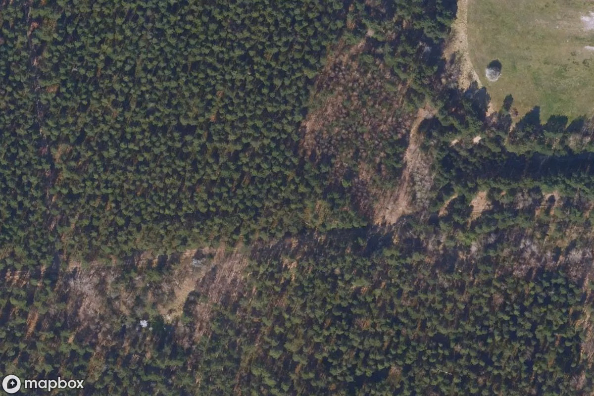 Satellitbillede set fra luften af Militäranlage, et forladt  i Templin, Tyskland