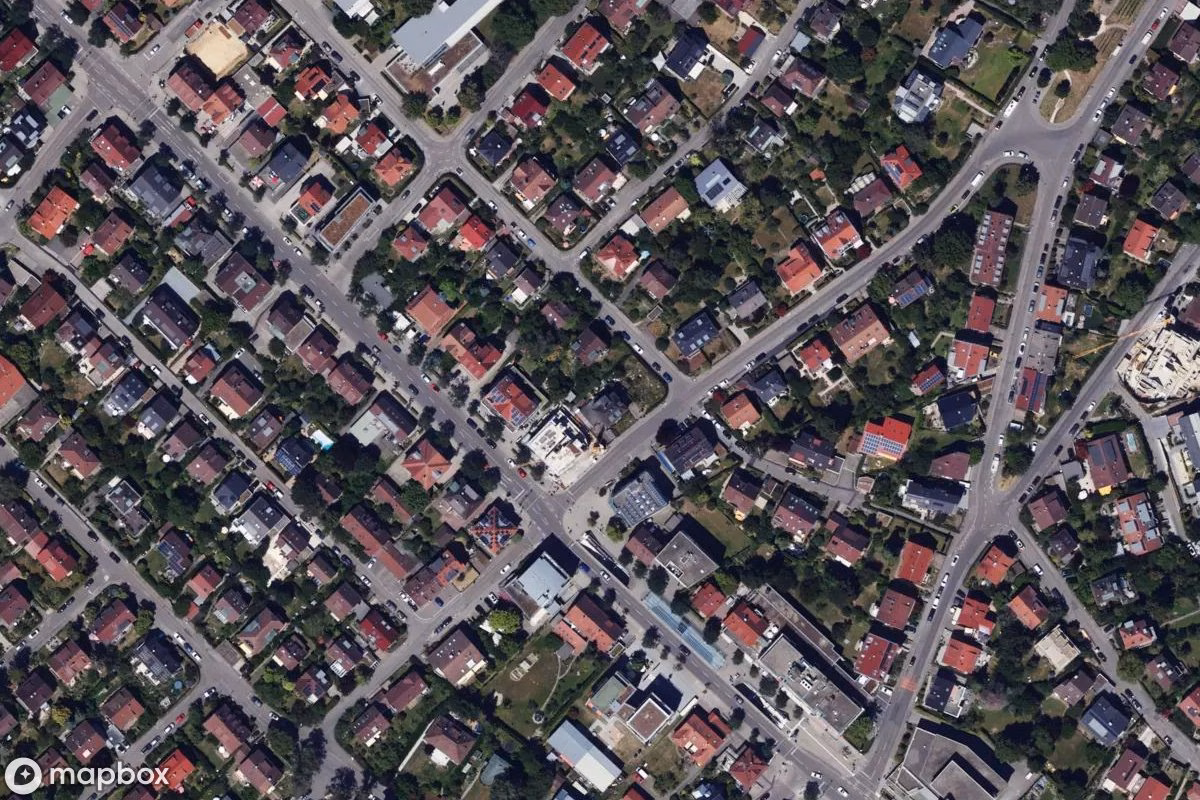 Satellitenansicht von Wohnhaus, eine verlassene Wohnhaus in Stuttgart, Deutschland