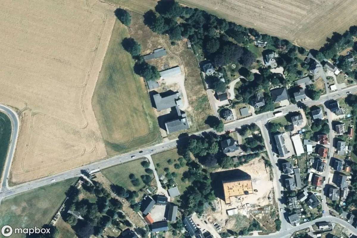 Satelitarny widok z lotu ptaka Fabrik, opuszczone Fabryka w Taura, Niemcy