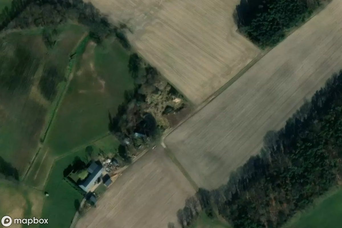 Aerial satellite view of F-84 Straaljäger, an abandoned Vehicle in Peer, Belgium