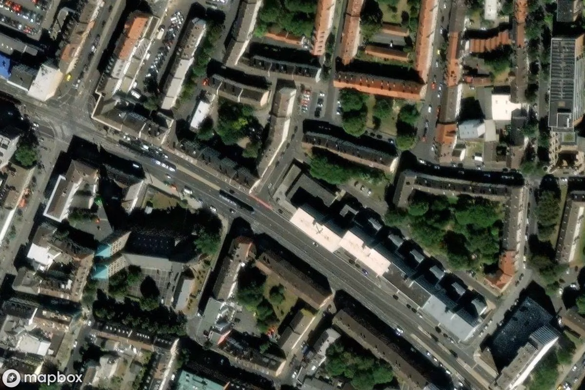 Satelitarny widok z lotu ptaka Disko/Biergarten/Friseur, opuszczone Dyskoteka w Kassel, Niemcy