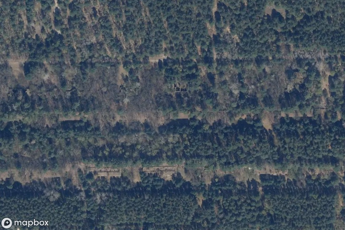 Vista aérea por satélite de Militär, un Instalación militar abandonado en Am Mellensee, Alemania