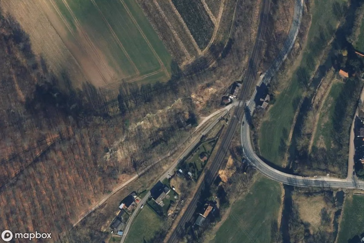 Satellitbillede set fra luften af Gaststätten, et forladt Restaurant i Welsede, Tyskland