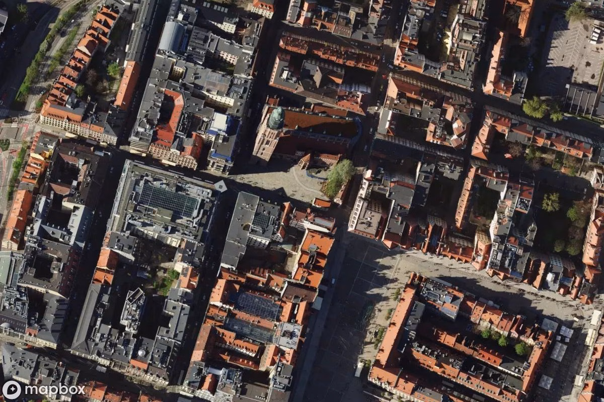 Aerial satellite view of Krasnal Wrocław, an abandoned  in Wrocław, Poland