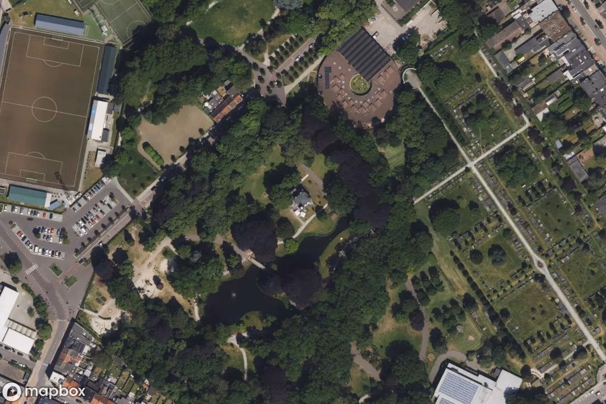 Satellitenansicht von Schloss Runcvoorthof, eine verlassene Schloss in Antwerp, Belgien