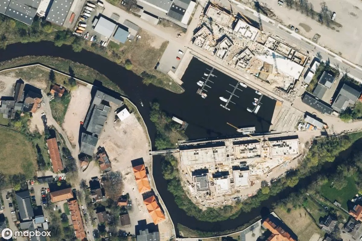 Vista aérea por satélite de Ausflugsdampfer, un  abandonado en Celle, Alemania