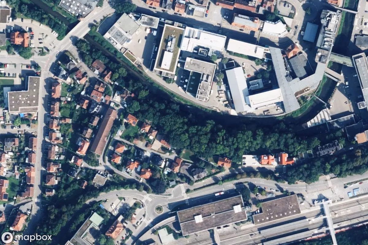 Műholdas légi felvétel Bunker helyszínről, egy elhagyatott Bunker itt: Backnang, Németország