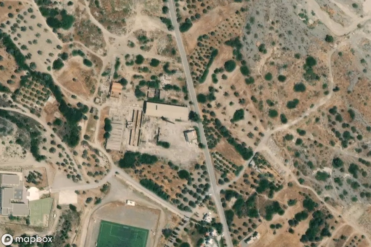 Vue aérienne satellite de Lost Place, un  abandonné à Gennadi, Grèce