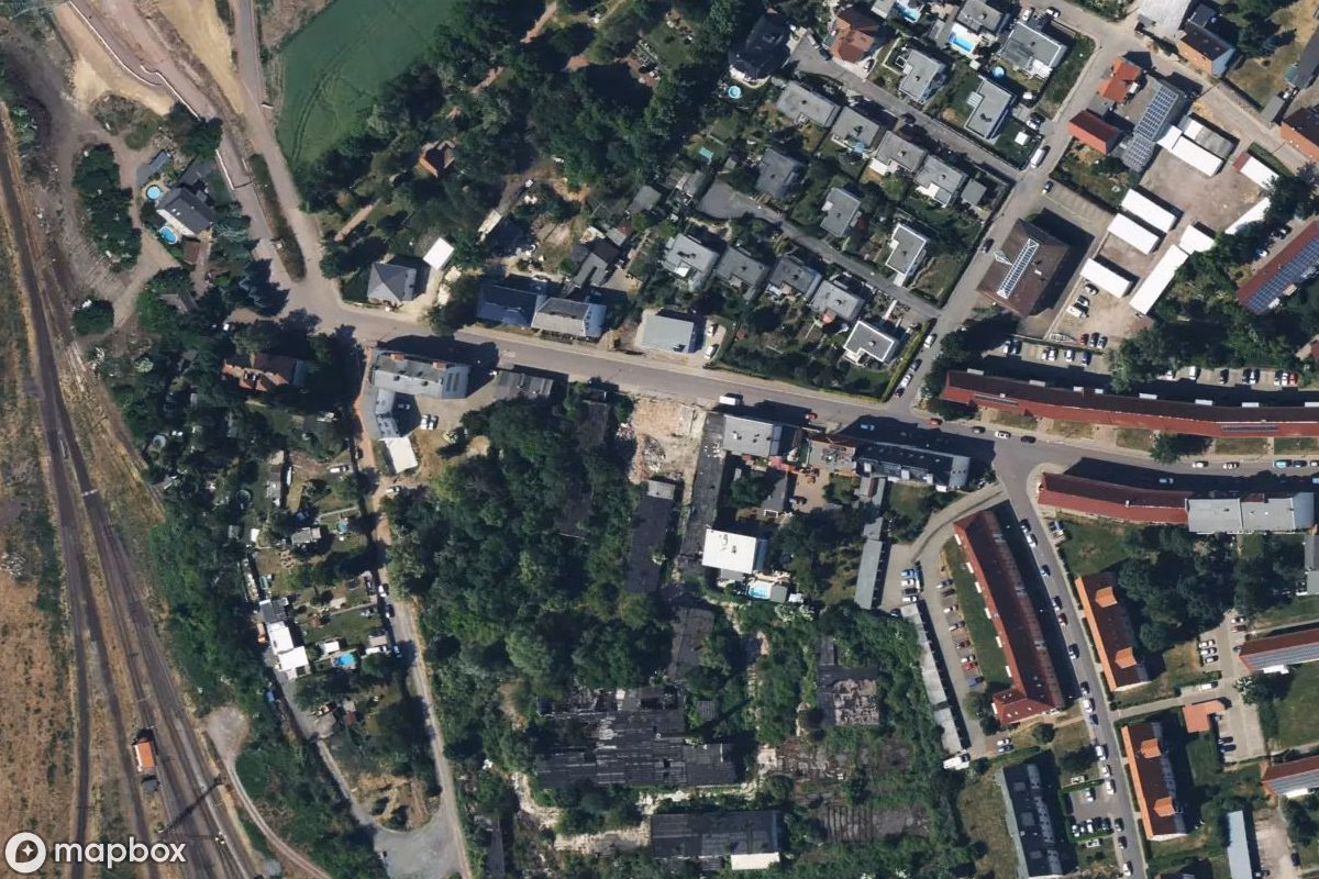 Vue aérienne satellite de Fabrik, un Usine abandonné à Magdeburg, Allemagne