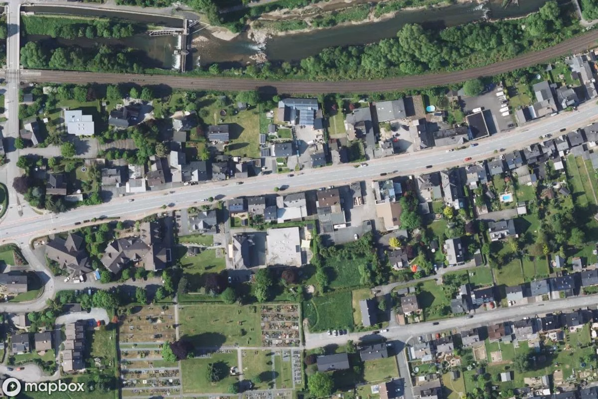 Aerial satellite view of Restaurant, an abandoned Restaurant in Bestwig, Germany