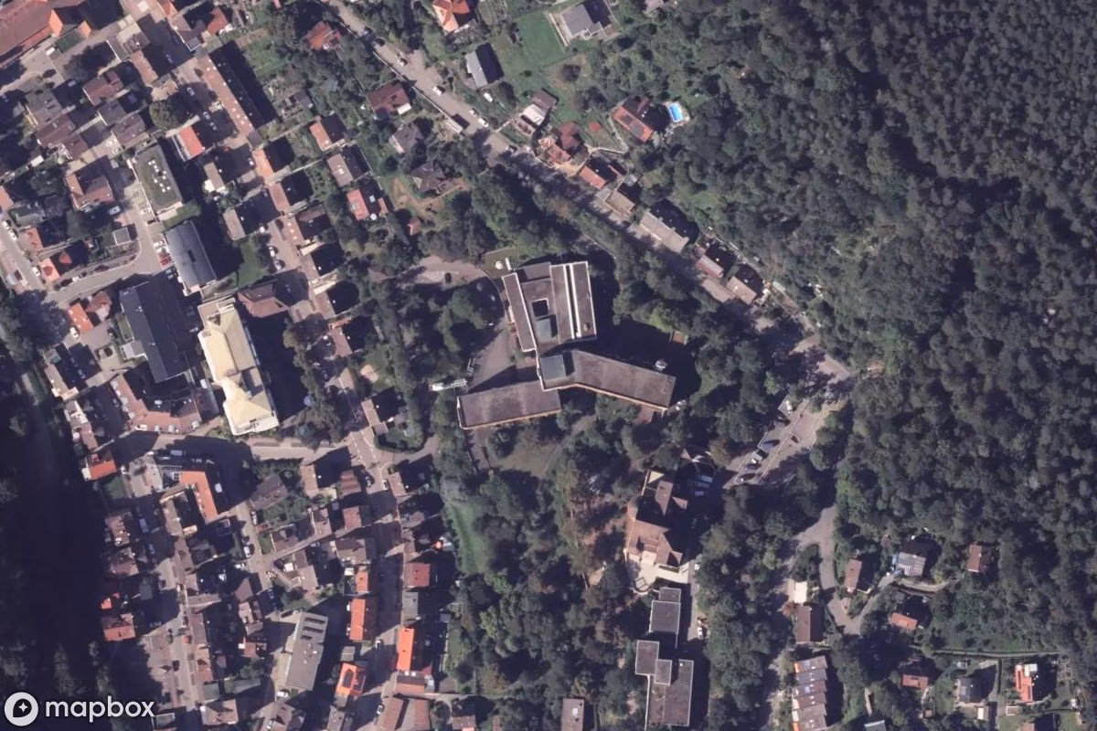 Satelitní letecký pohled na Hotel, opuštěné Hotel v Schramberg, Německo