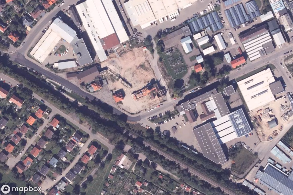 Vista aérea por satélite de Schlachthof, un Fábrica abandonado en Villingen-Schwenningen, Alemania