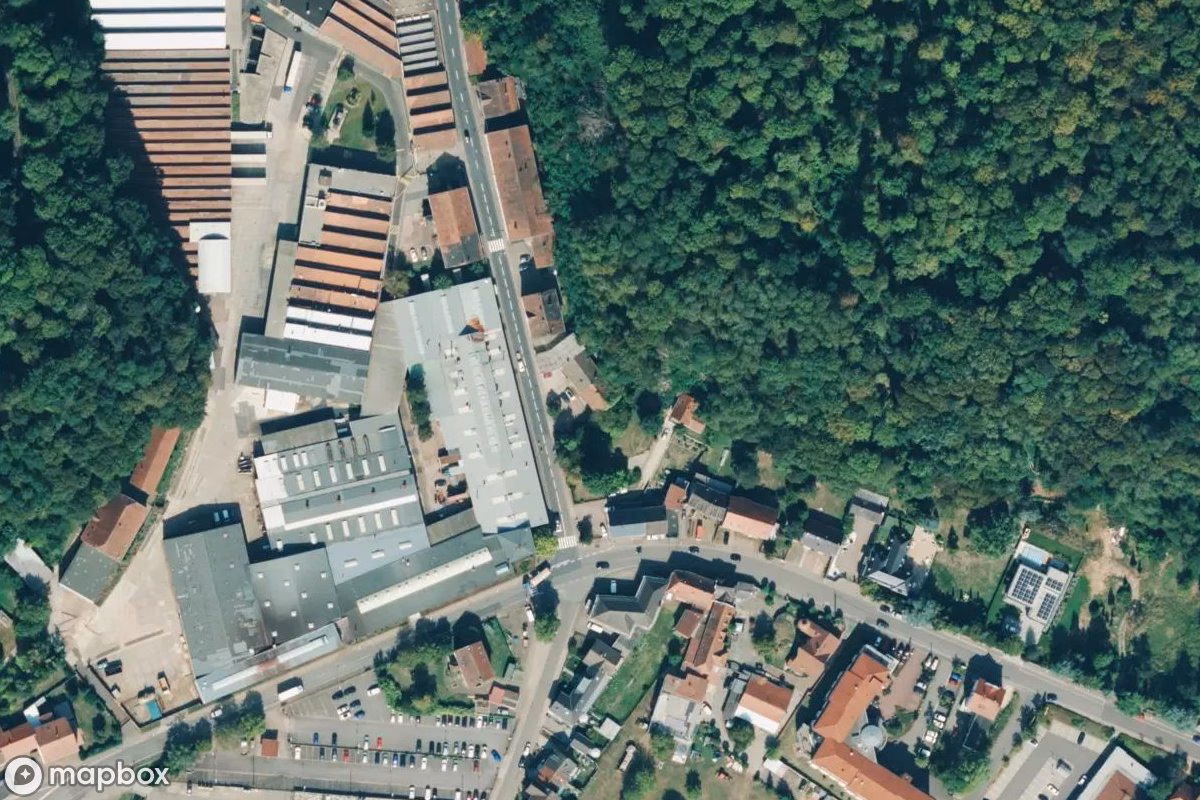 Satellitbillede set fra luften af Haus, et forladt  i Beckingen, Tyskland