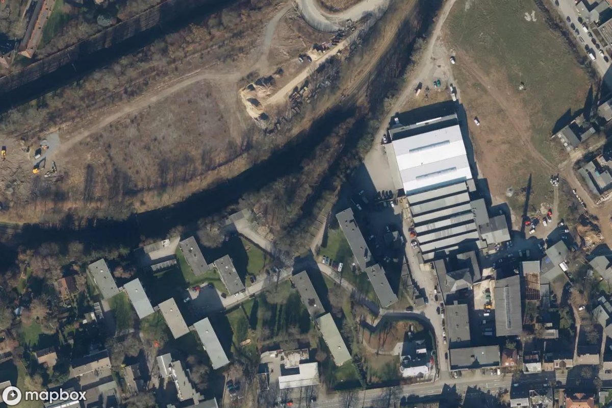 Satelitarny widok z lotu ptaka Tunnel, opuszczone Tunel w Wuppertal, Niemcy