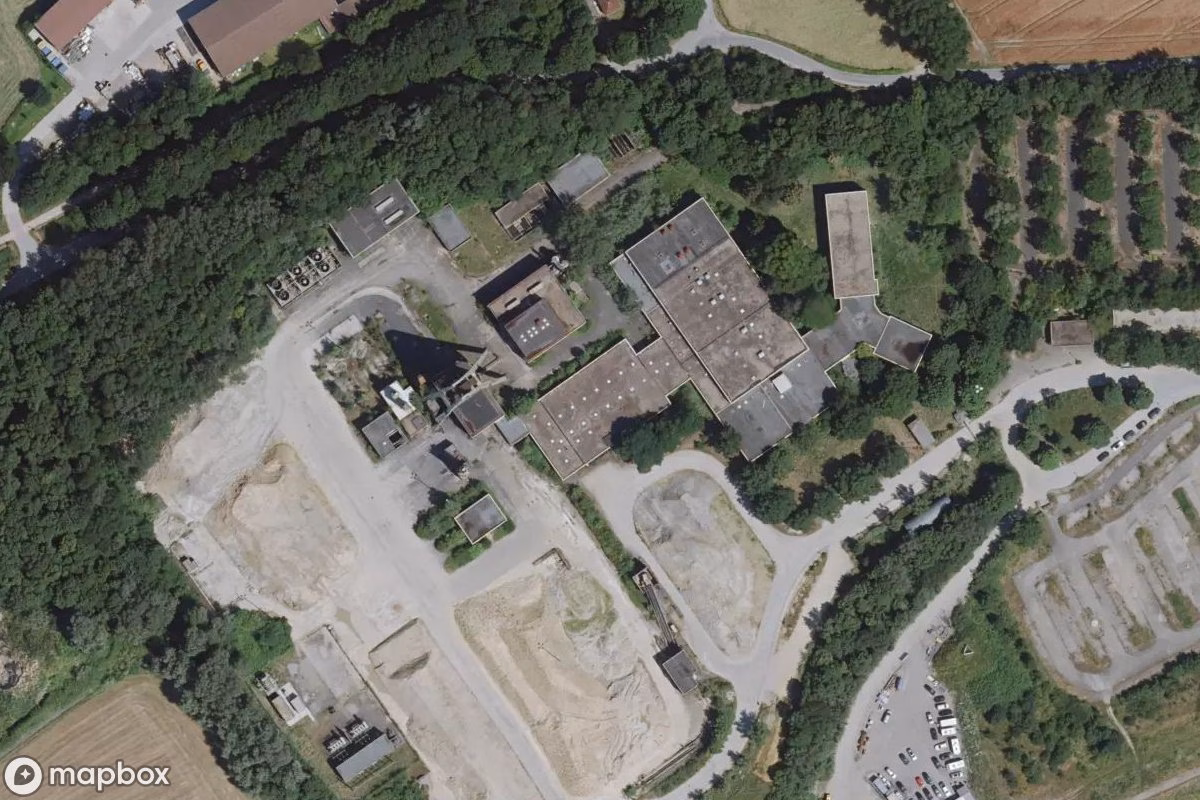 Satellietbeeld vanuit de lucht van Zeche, een verlaten Mijn in Marl, Duitsland