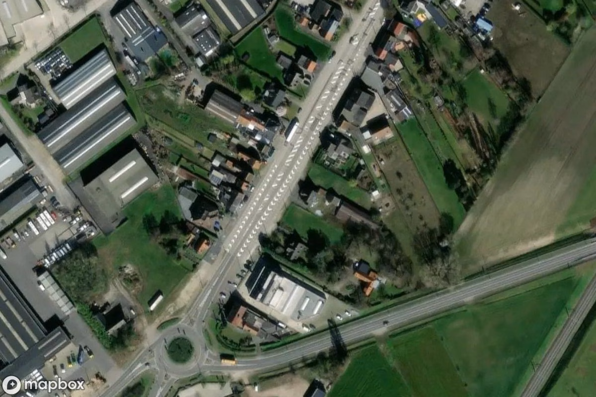 Aerial satellite view of Maison Bauschaum, an abandoned Residence in Torhout, Belgium