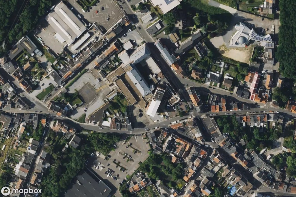 Satellitenansicht von Krankenhaus, eine verlassene Krankenhaus in Saint-Nicolas, Belgien