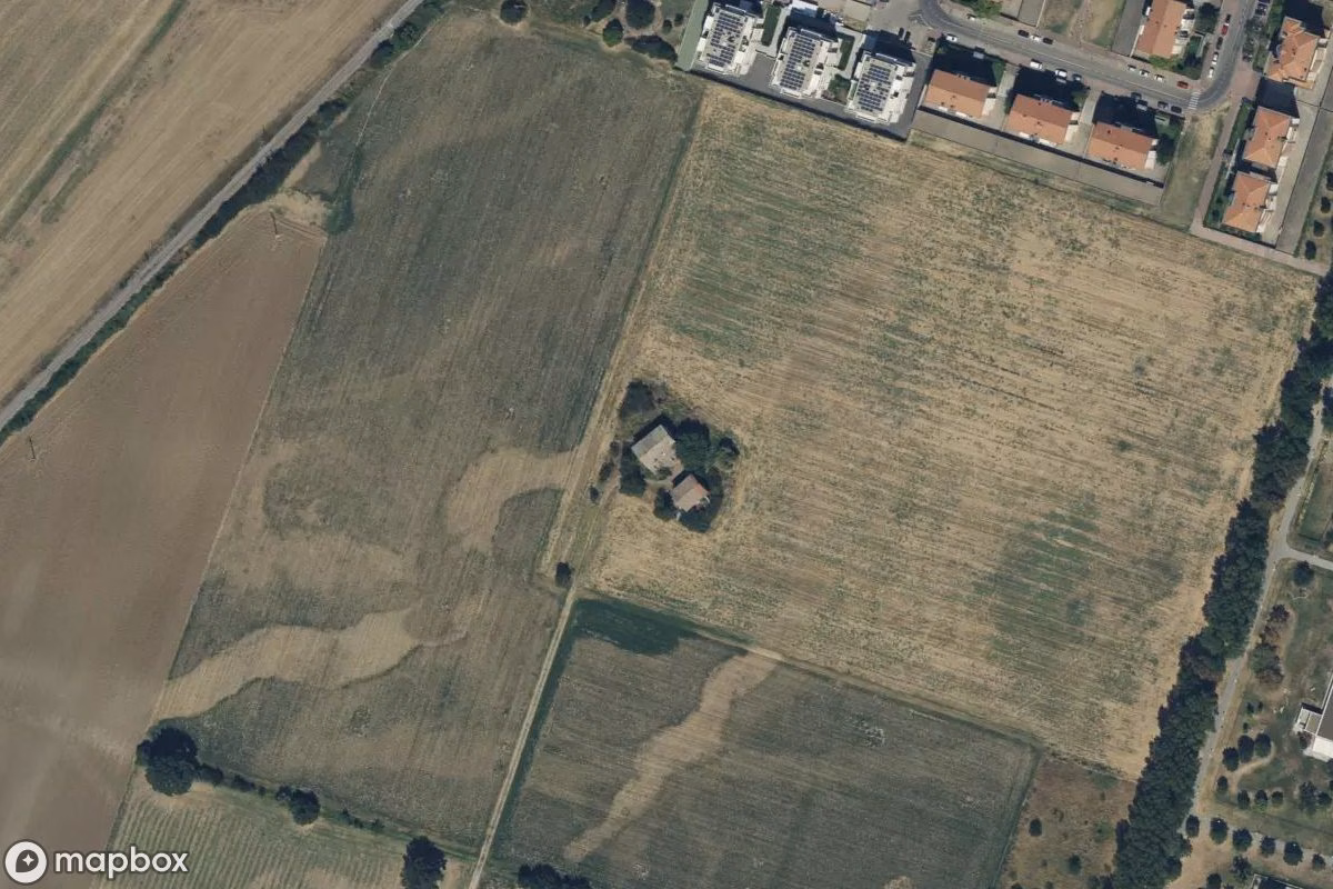 Satellitenansicht von Farm, eine verlassene Bauernhof in Parma, Italien