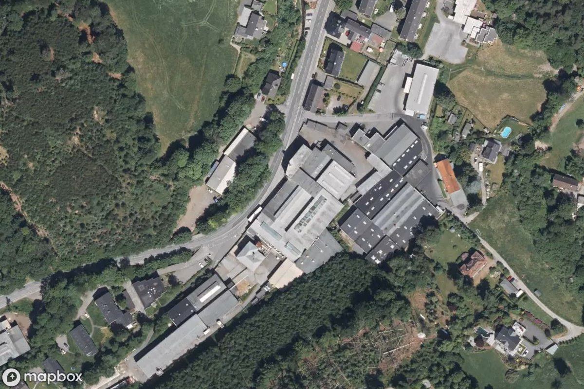 Satellitbillede set fra luften af Fabrik, et forladt Fabrik i Ennepetal, Tyskland