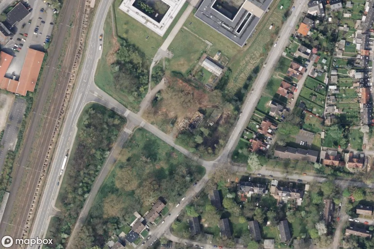 Satellitbillede set fra luften af Fabrik, et forladt Fabrik i Recklinghausen, Tyskland