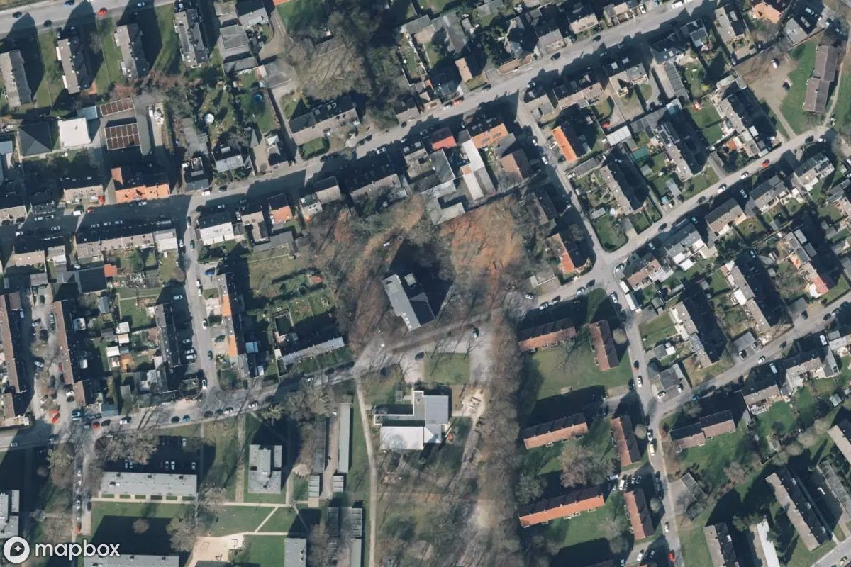 Vue aérienne satellite de Grundschule, un École abandonné à Dortmund, Allemagne