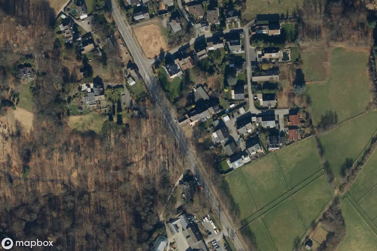 Aerial satellite view of Hotel, an abandoned Hotel in Solingen, Germany