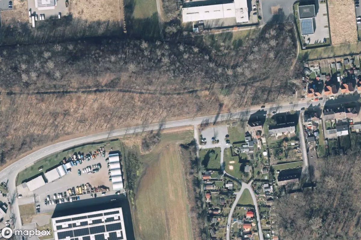 Vue aérienne satellite de Luftschutzstollen, un Mine abandonné à Lünen, Allemagne