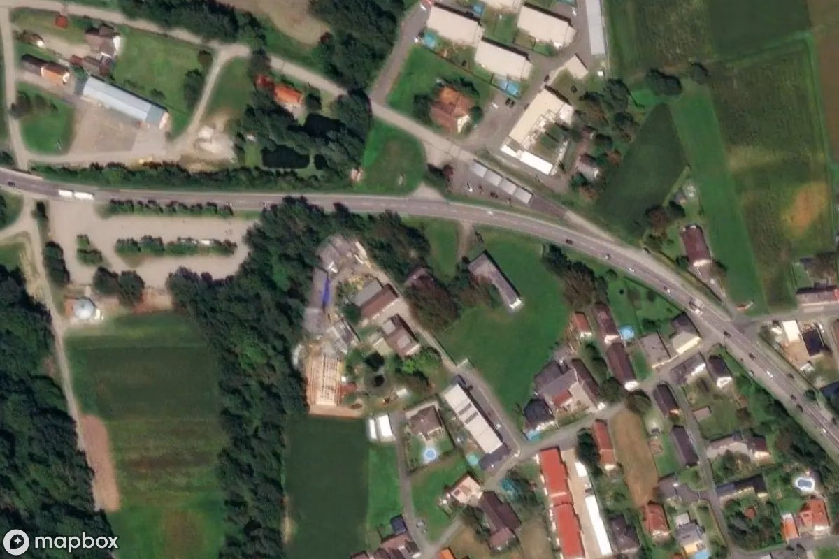 Satellitenansicht von Lost Place, eine verlassene in Landscha an der Mur, Österreich