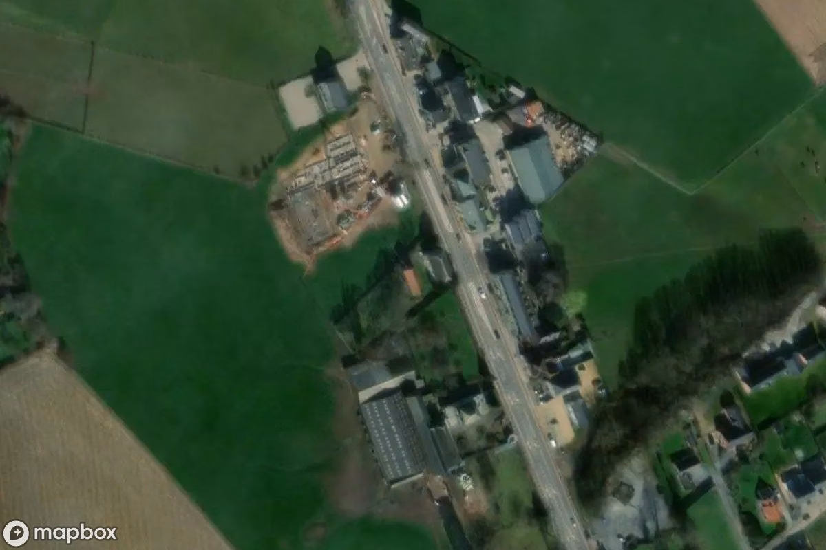 Aerial satellite view of HAUS, an abandoned  in Walhain, Belgium
