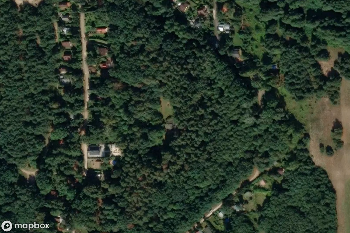 Vue aérienne satellite de Fort XVII Modlin, un Site militaire abandonné à Janówek Pierwszy, Pologne