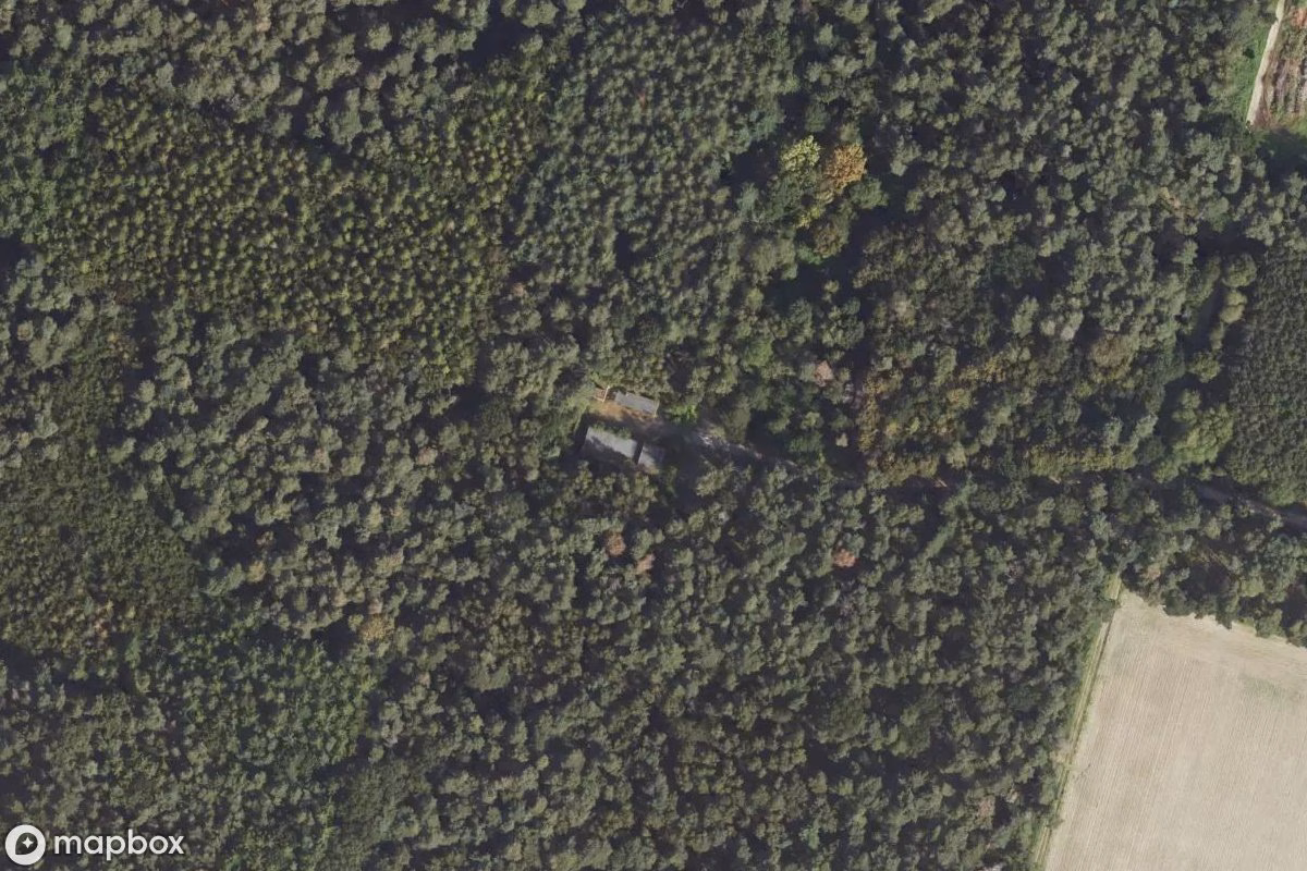 Vista aérea por satélite de RAF Firedepartment, un Instalación militar abandonado en Schwalmtal, Alemania