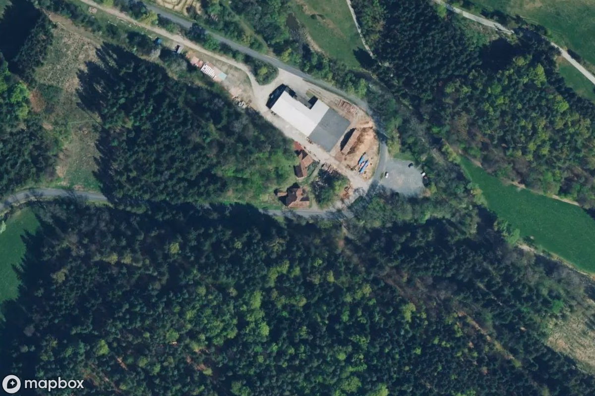 Satellittbilde fra luften av Wohnhaus, et forlatt Bolighus i Gutenberg, Østerrike