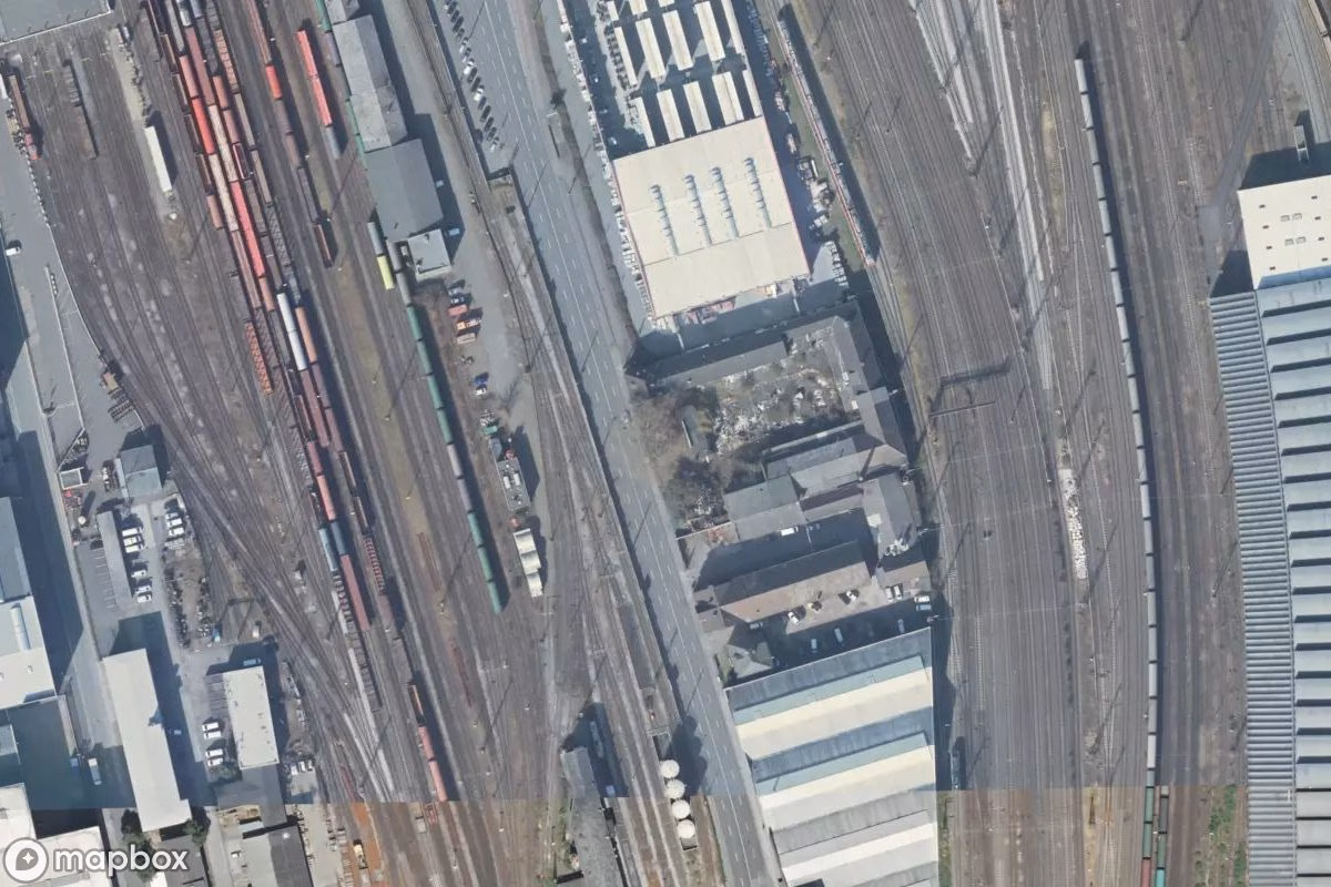 Vue aérienne satellite de Molkerei, un Usine abandonné à Hagen, Allemagne