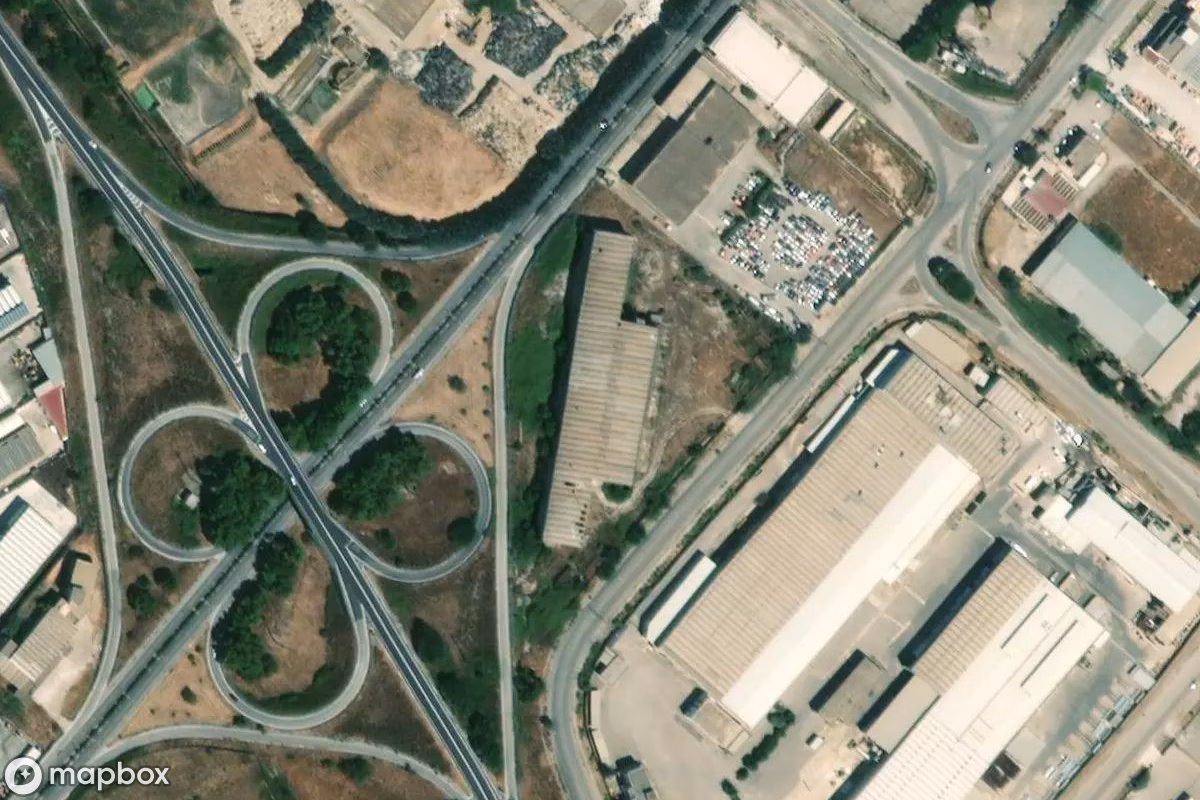 Satelitarny widok z lotu ptaka Lost Place, opuszczone  w Ragusa, Włochy