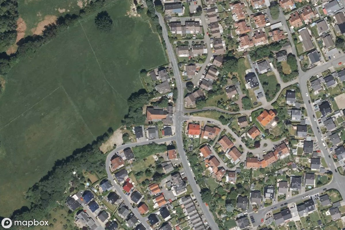 Aerial satellite view of Hotel, an abandoned Hotel in Hagen, Germany