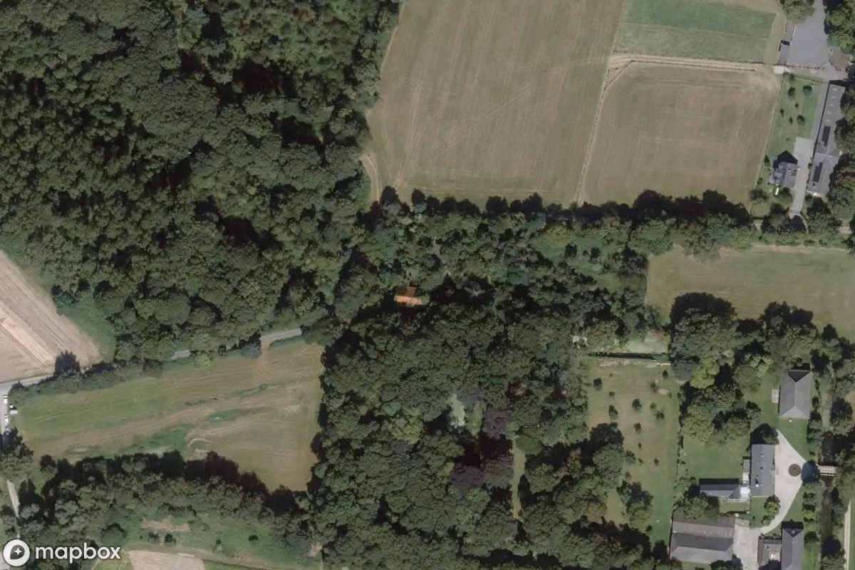 Vista aérea por satélite de Bauernhof, un Granja abandonado en Kevelaer, Alemania