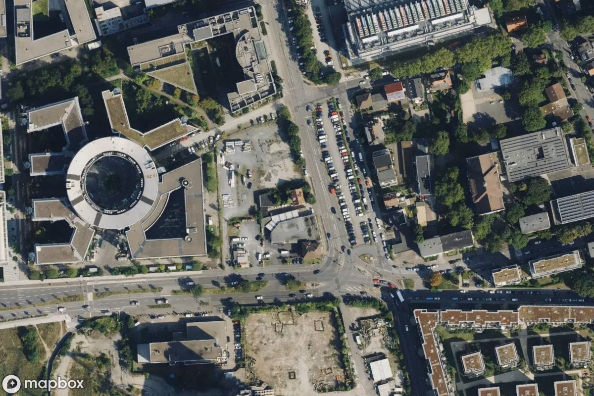 Satellitbillede set fra luften af Haus, et forladt  i Offenbach am Main, Tyskland