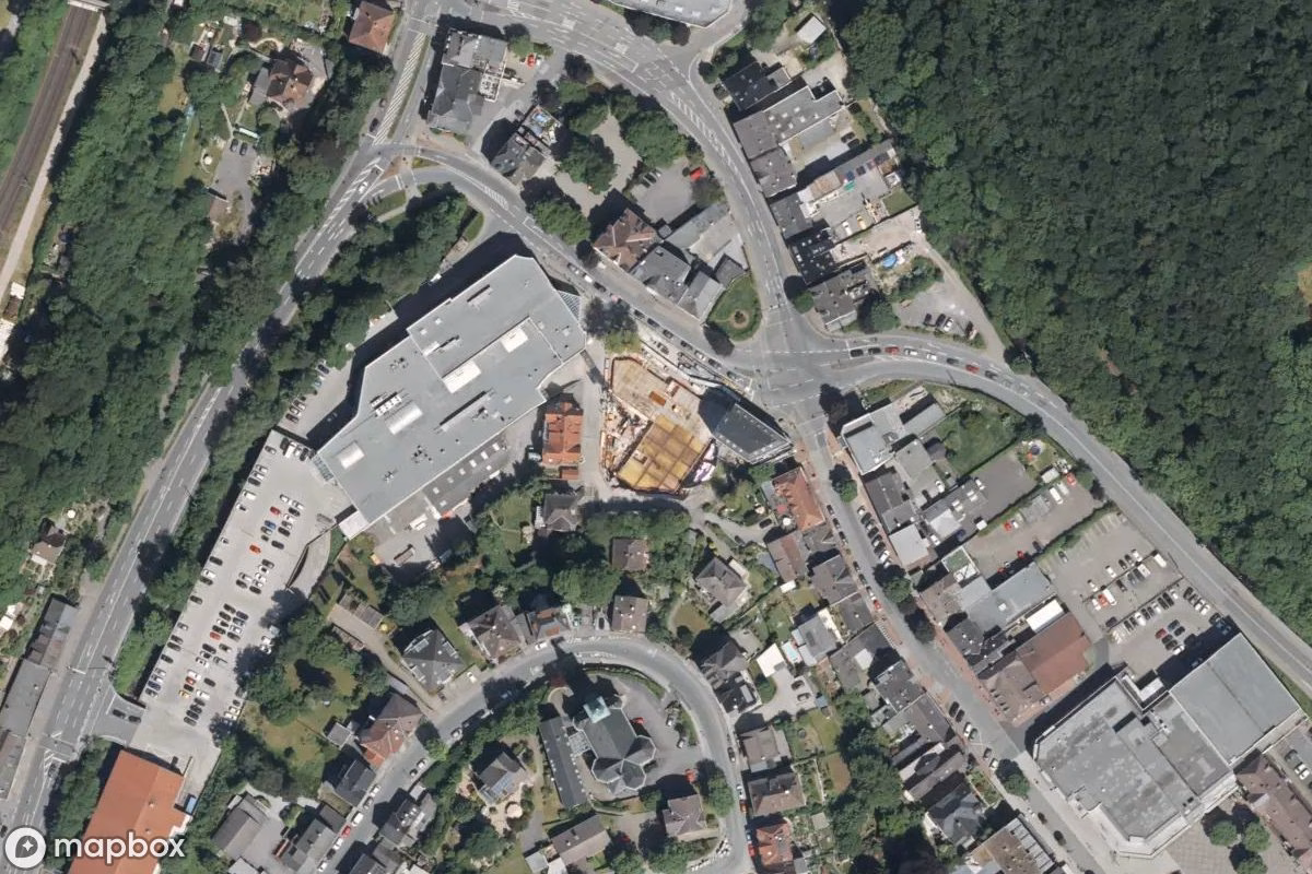 Satellitbillede set fra luften af Altenheim, et forladt Hospital i Ennepetal, Tyskland