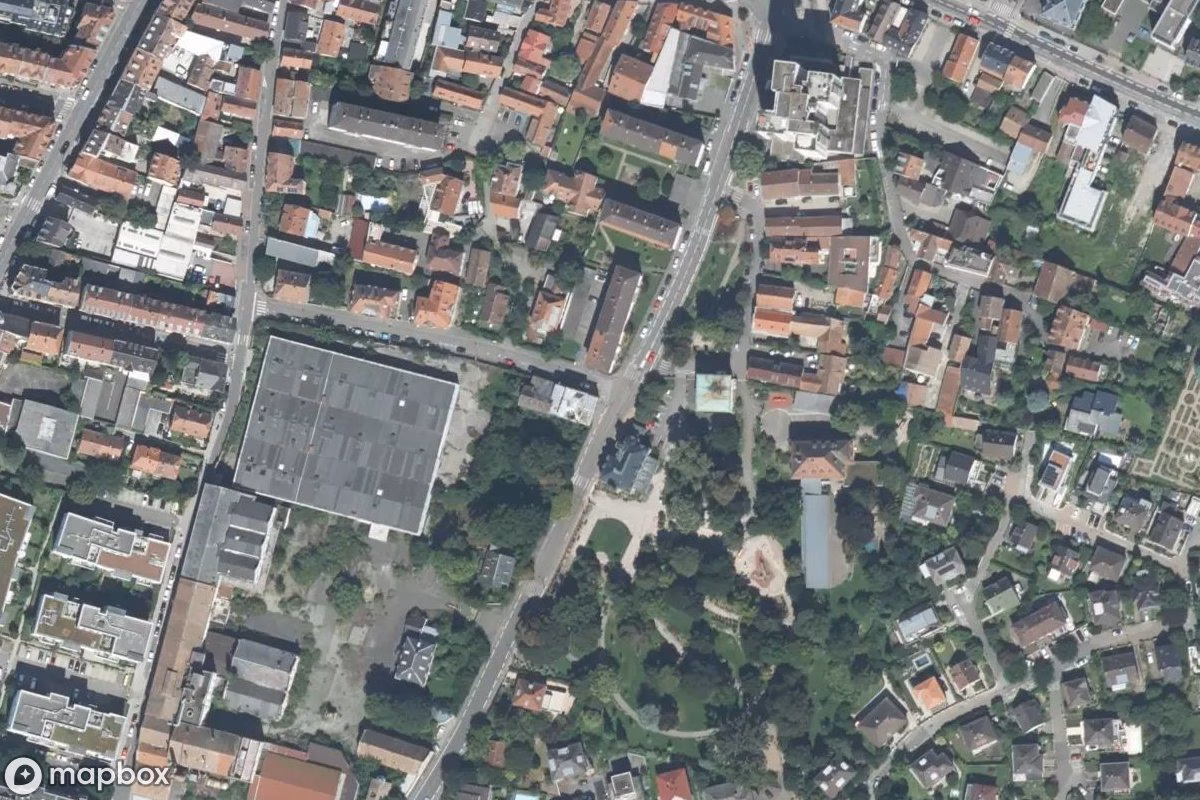 Satellitbillede set fra luften af Haus, et forladt  i Schiltigheim, Frankrig