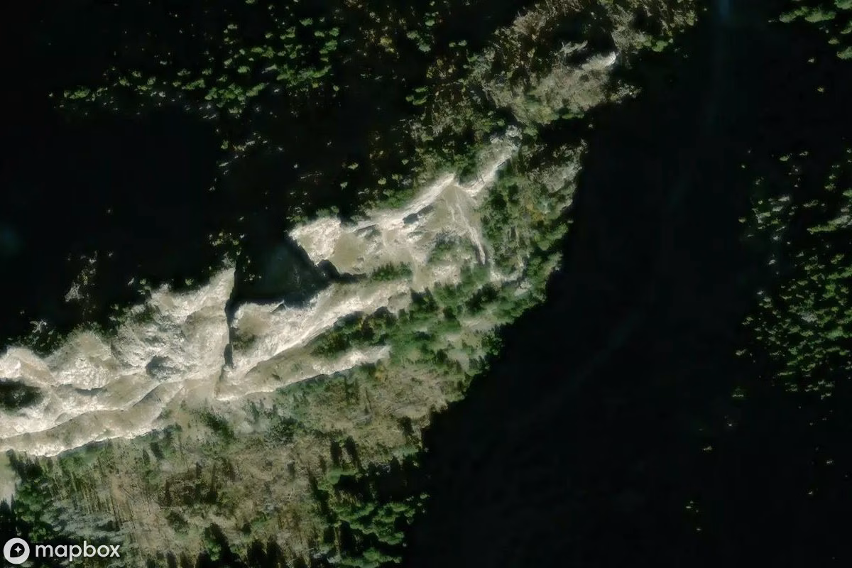 Aerial satellite view of Jaskinia Mylna, an abandoned Cave in Kościelisko, Poland