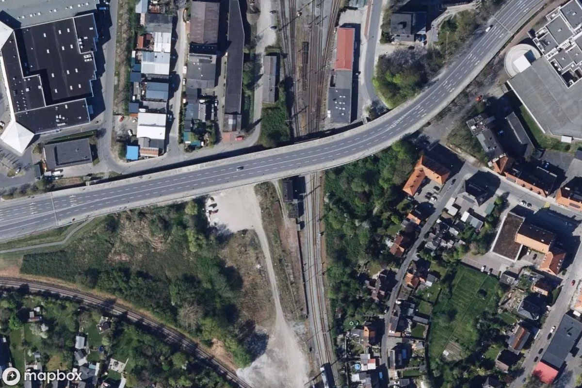 Vue aérienne satellite de Stellwerk, un Usine abandonné à Emden, Allemagne