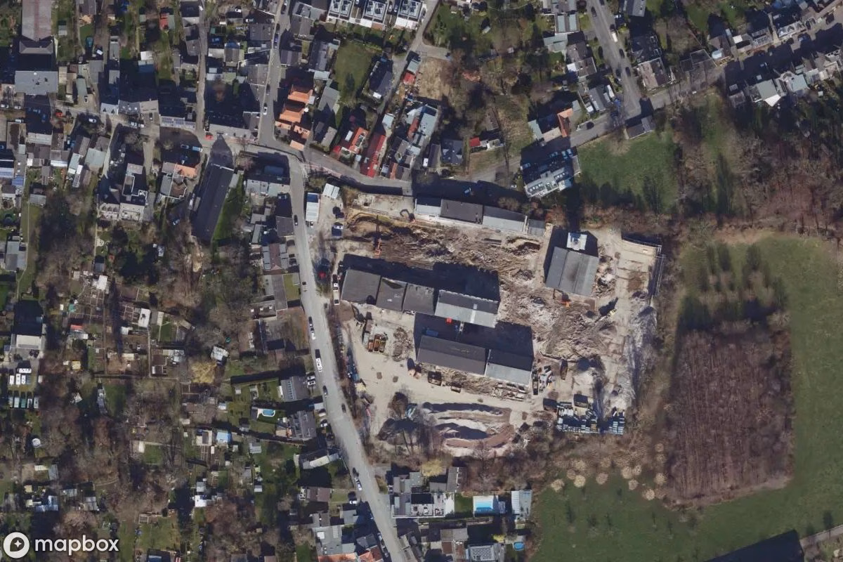 Satellitenansicht von Baumwollbleicherei, eine verlassene Fabrik in Cologne, Deutschland