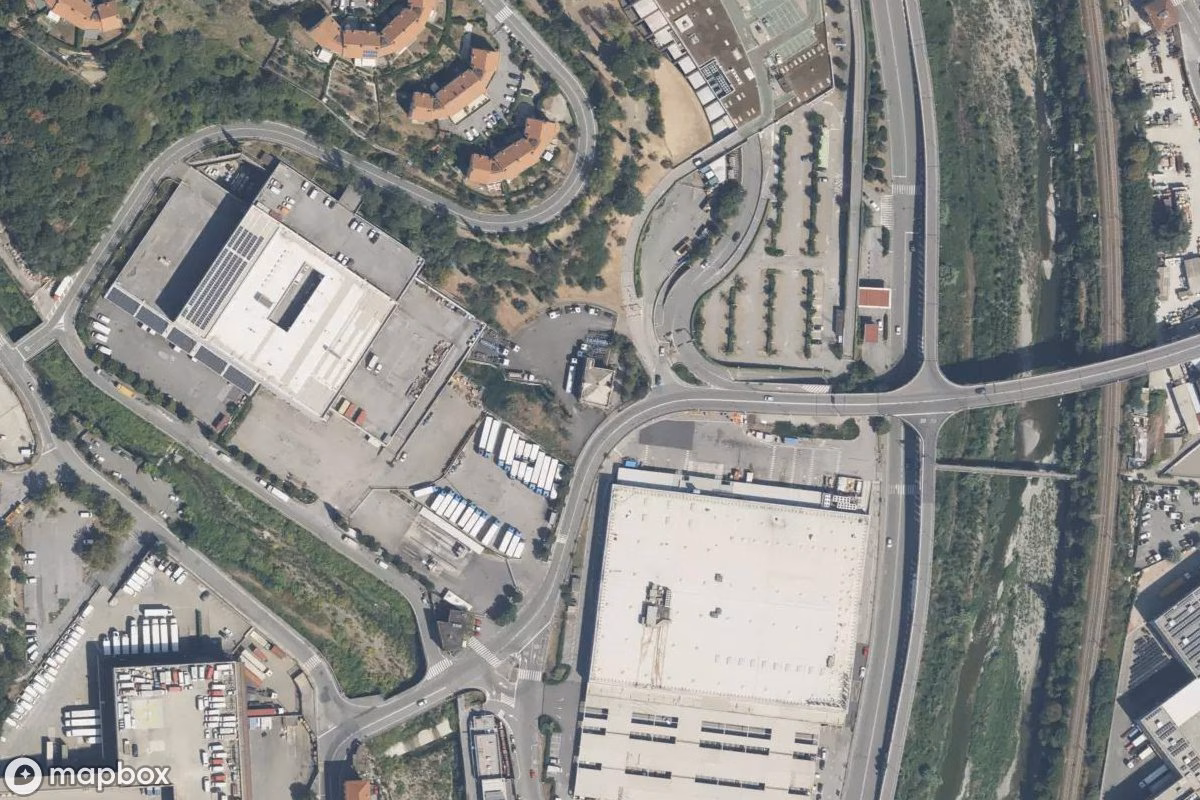 Aerial satellite view of Cappella Villa Durazzo, an abandoned Residence in Genoa, Italy