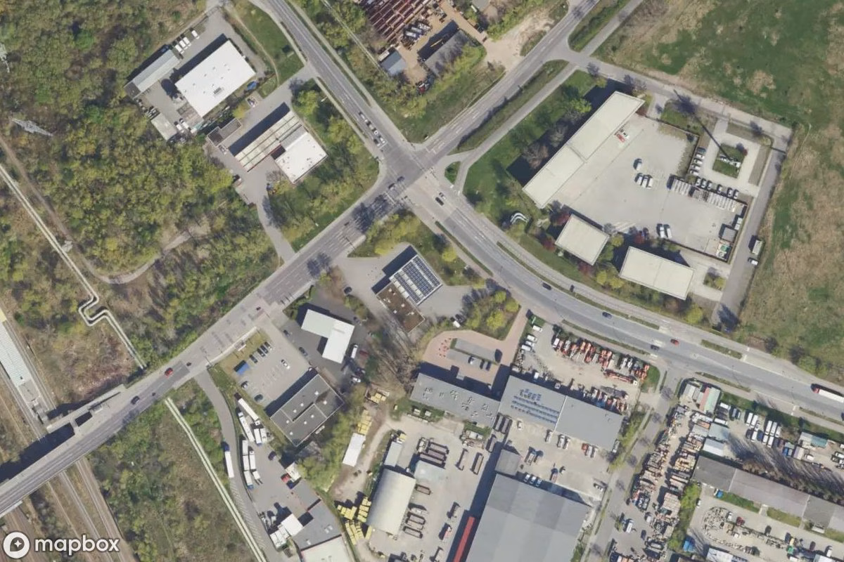 Satelitarny widok z lotu ptaka Tankstelle, opuszczone  w Berlin, Niemcy